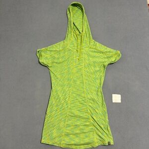 Title Nine Space Dye Hooded Short Sleeve Tunic Top Stretch Size Small
